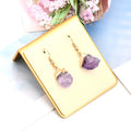 Fashion All-match Mineral Crystal Stone Earrings Natural Irregular Crystal Stone Earring
