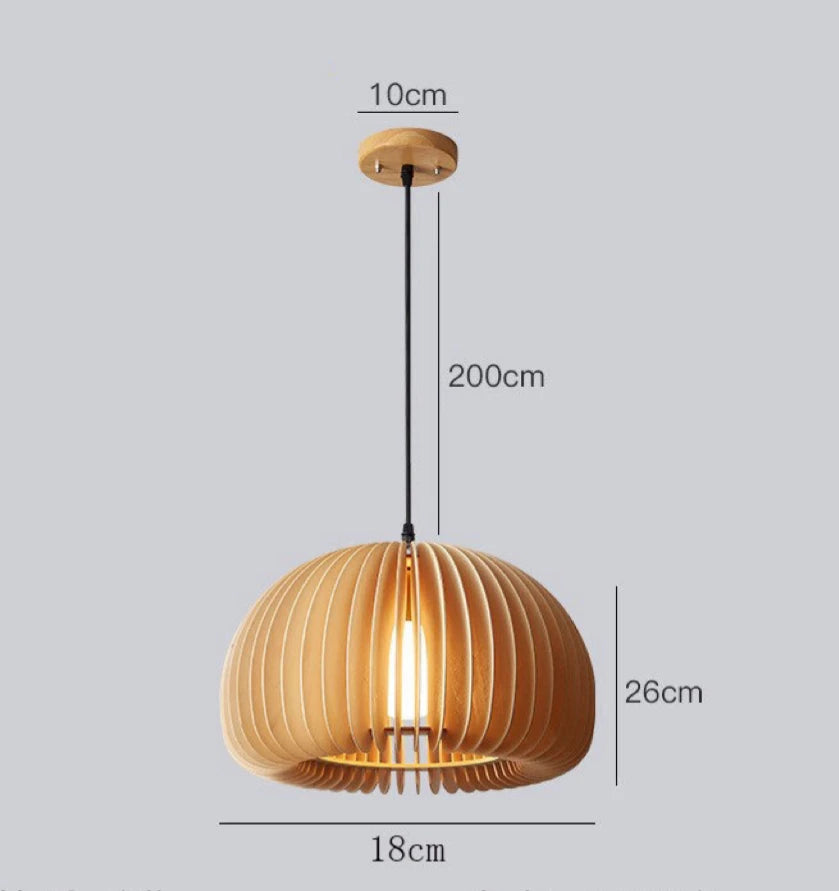 New Modern Living Room Bedroom Antique Wood Chandelier Lighting Wooden Pendant Lamp for Restaurant