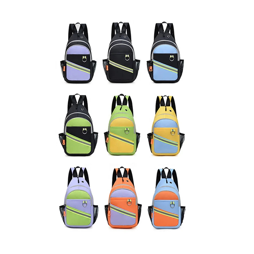 Crossbody Sling Backpack for Men and Women Letter Pattern Chest Daypack for Travel and Hiking