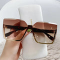 Vintage Women Square Newly Sunglasses  Luxury Brand Men Oversized Sun Glasses Rimless Designer Fashion  UV400 Shades