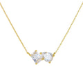 Hot Sale Cubic Zirconia Necklace Dainty 925 Sterling Silver Gold Plated Pendant Necklace for Women Delicate Necklace Wholesale