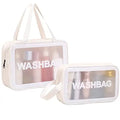 Custom Waterproof Women Organizer Toiletry Bags Make up Pouch Tote Travel Bag Clear Pvc Cosmetic Bags with Zipper Transparent