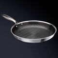 PFAS Free Hybrid 11inch Fry Pan Stainless Steel Kitchenware Stainless Steel Honeycomb Non Stick Cooking Pan