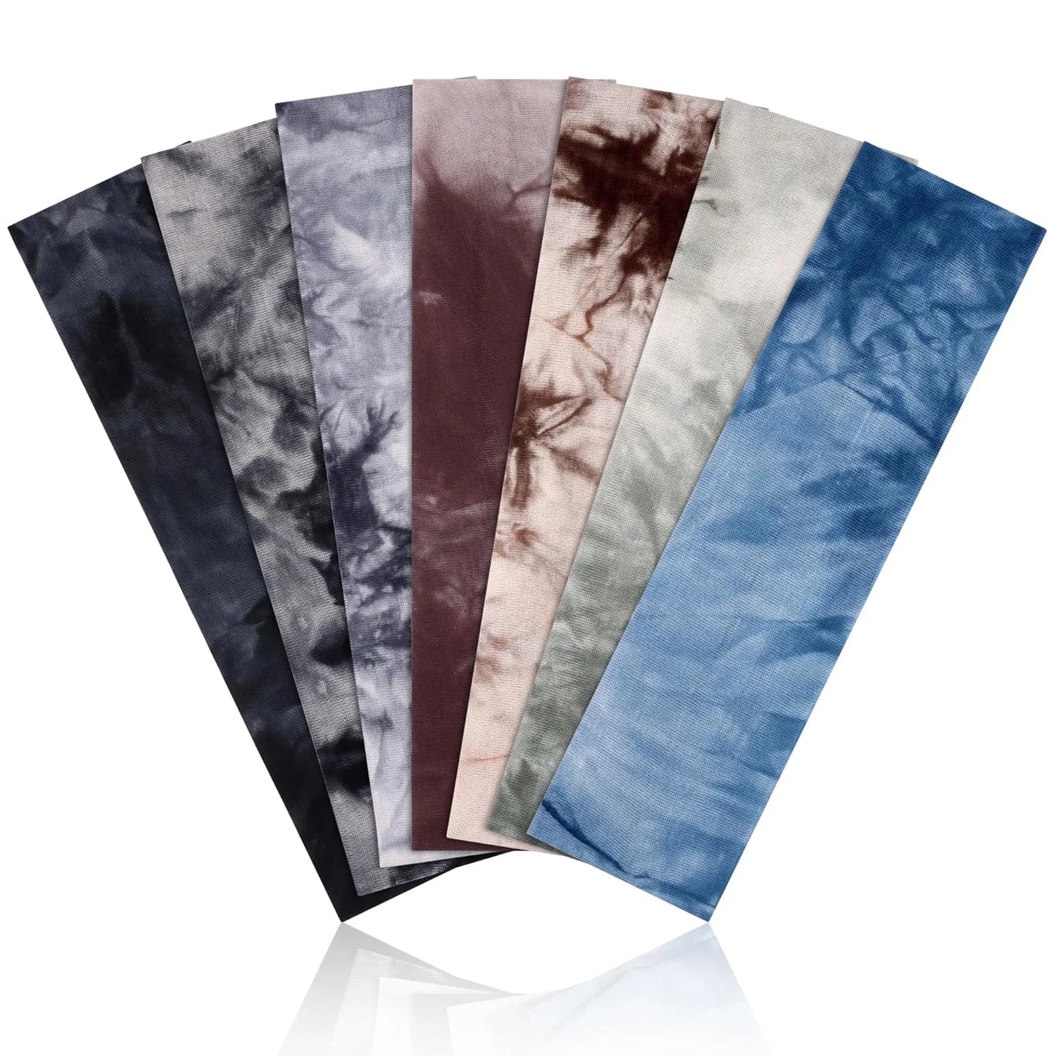 Custom Private Label Cotton Stretch Headbands Soft Elastic Yoga Hairband Colorful Tie Dye European American Style Unisex