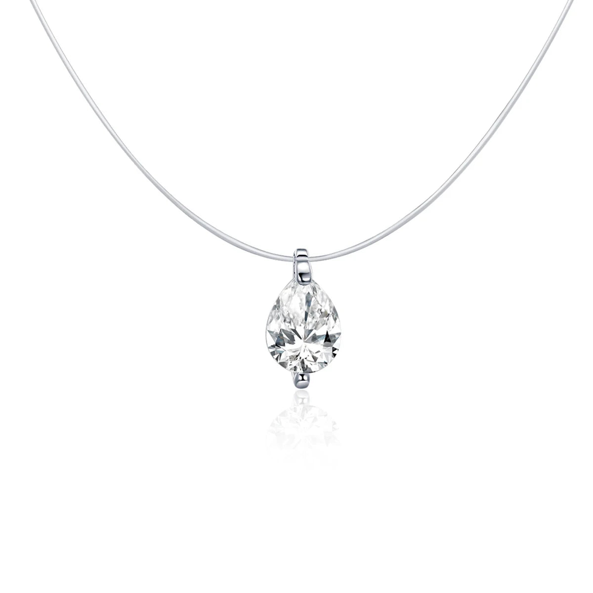 Wholesale CZ 925 Silver Rhinestone Choker Zircon Necklace - Bulk Wedding Link Chain Pendants for Women Engagement Gifts