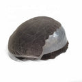 Light Density Q6 Base Swiss Lace PU Thin Skin Base Natural Human Hair Men Toupee