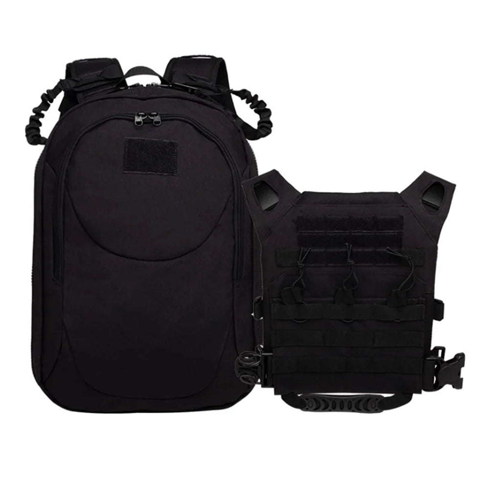 Tactical Laser Cutting Adjustable Molle Combat Vest JPC Plate Carrier Flip-Up Backpack Invisible Back Pack for Combat Training