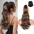 22inch Curly Drawstring Ponytail Water Wave Thick Clip Claw Hair Ponytail Extension