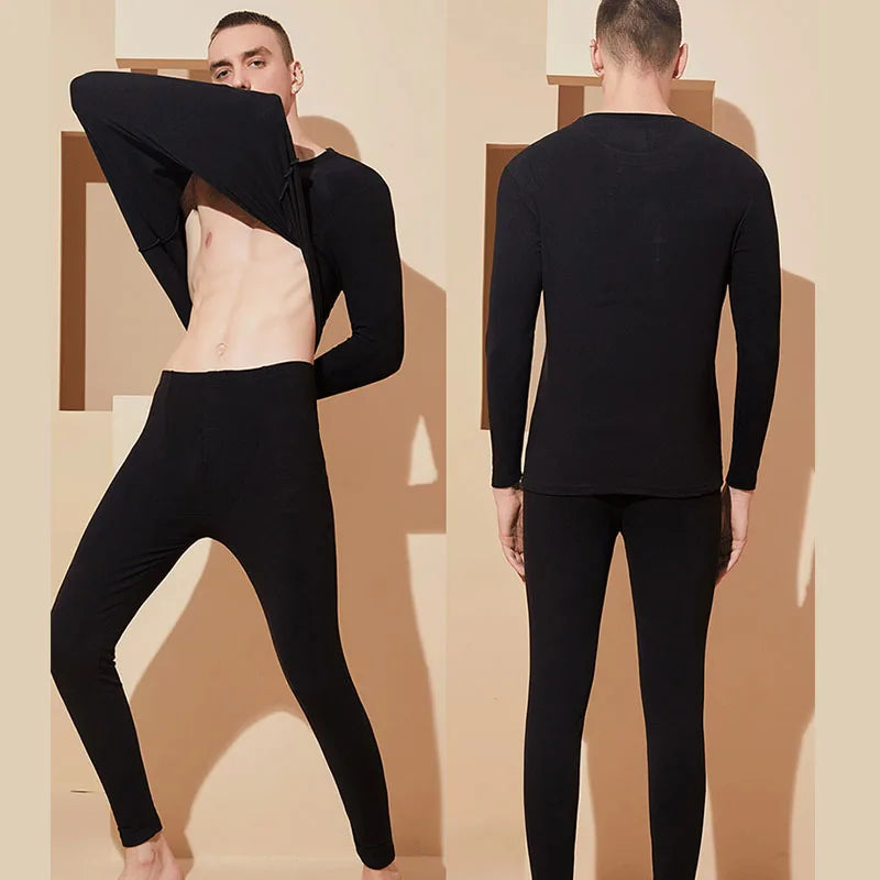 Men's Thin Comfortable Breathable Eco-Friendly Thermal Underwear Set Soft Seamless Long Johns for Skin Protection OEM Available