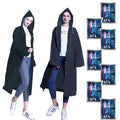 Factory Custom Logo Package Portable Rainwear Black Rain Coat Waterproof Rain Coat Eva Poncho Reusable Raincoats