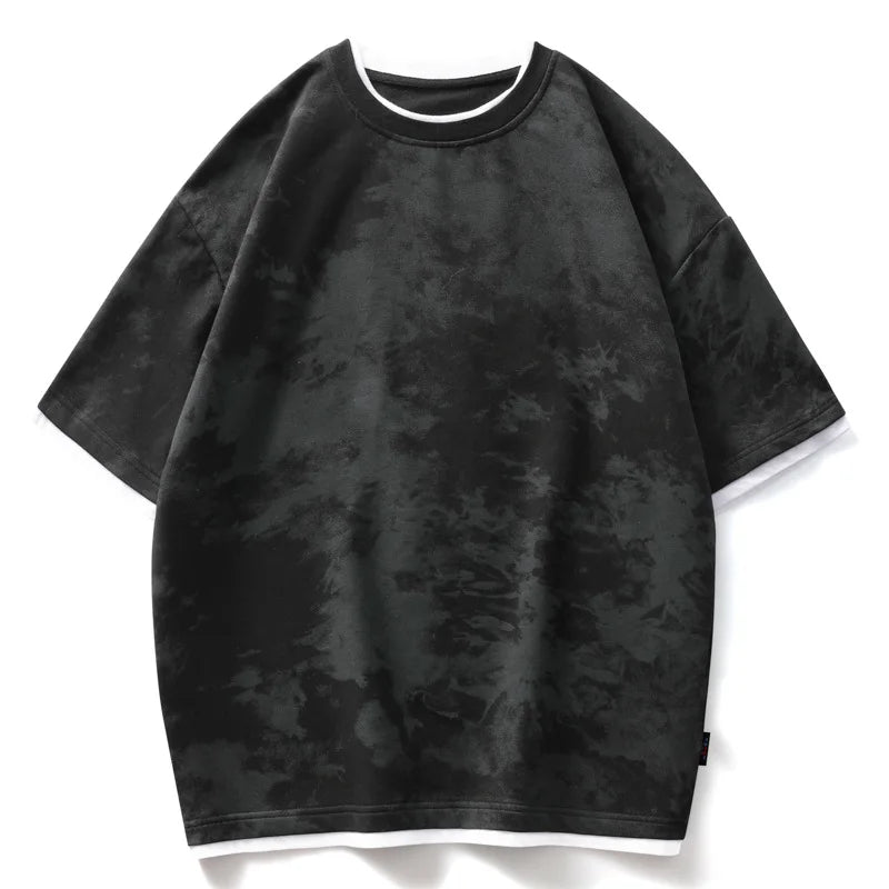 OEM Casual Men's Cotton Plus Size Breathable Tie Dye Short Sleeve Loose Fit Oversized T-Shirt
