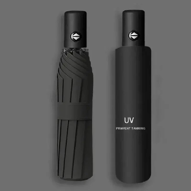 Fully-Automatic Luxury UV Sun Protection Umbrella with Triple Fold Design 8/10 Rib 95cm Open Diameter-Business Gift