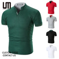Liu Ming Cheap Wholesale New Products 2024 Spring Summer Men Solid Color V Neck Slim Casual T Shirts Clothing Tops