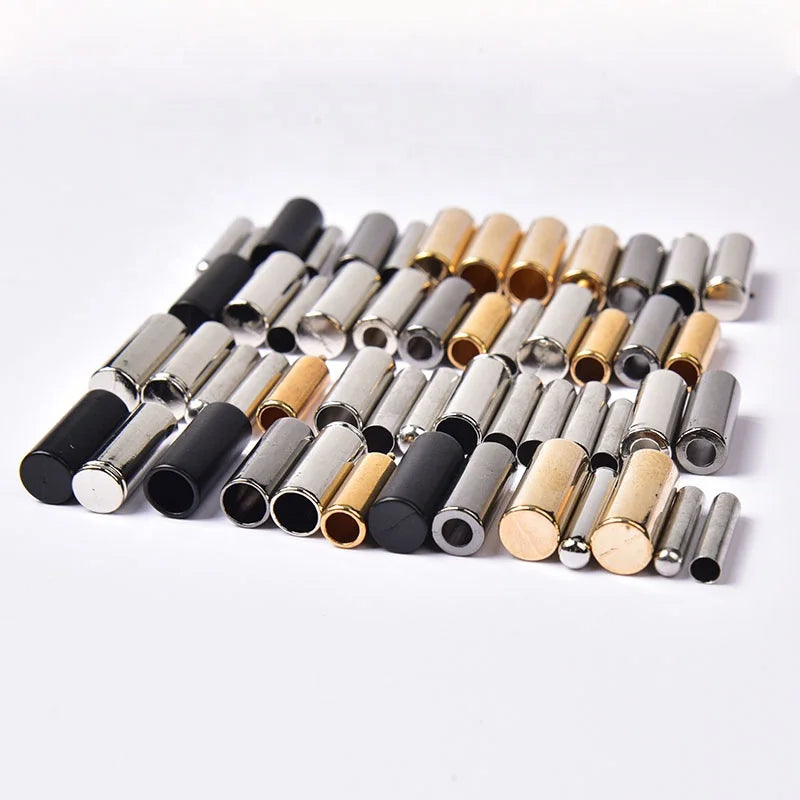 Silver Gold Alloy Hoodies Drawstring Cord Metal Stopper Shoelace Lock Tips Aglets Caps End DIY Jewelry Apparel Accessories