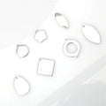 Stainless Steel Circle Water drop Oval Pendant Necklace bracelet diy stainless steel jewelry accessories