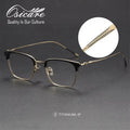 Premium Engraved Temple Pure Titanium Eyeglasses Frames Optical Brand Style Metal Private Label Custom Eye Glasses Print Design