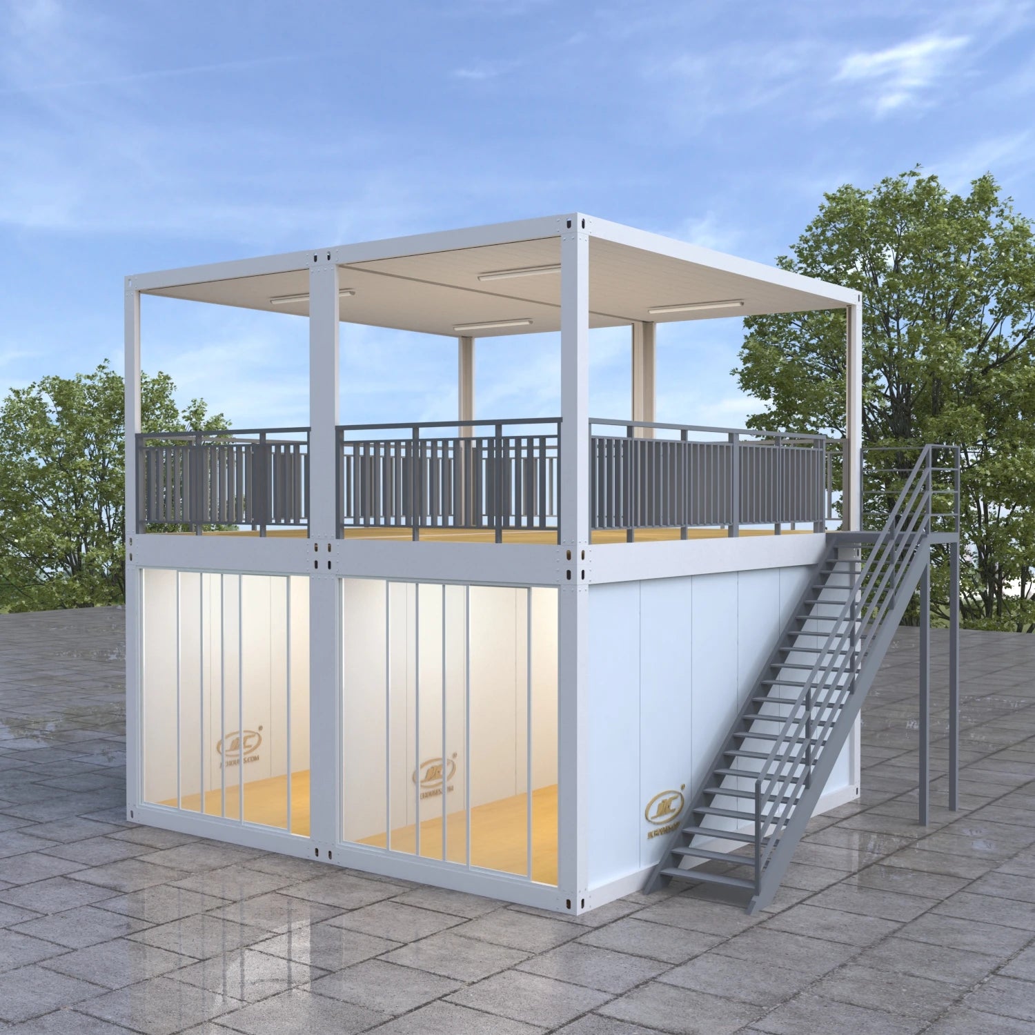 JJC Flat Pack Modular Tiny Prefabricated Container Home Mobile Light Steel Prefab House Hotel Haus Cottage Hut Apartment