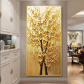 Creative Porch Crystal Porcelain Wall Painting with Frame Canvas Art Decor for Home Decor