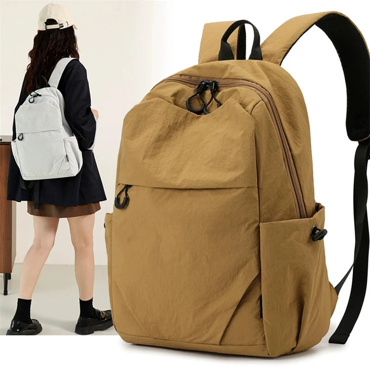 2026 Unisex Custom Embroidered Letter Purple Mini Quilted Laptop Backpack Lightweight Waterproof Polyester Multifunctional