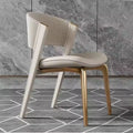 BST Nordic Design Bronze Chair Metal Legs Stainless Steel Frame Leather Dining Furniture for Living Room