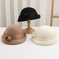 Autumn Winter Fashion Women Wool Felt Beret Fashion Lady Church Derby Hat
