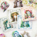 10pcs/pack Sticker Pack Garden Collection Vintage Arch Flower Gate Handbook Material