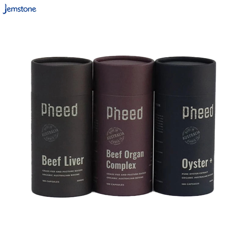 Biodegradable Custom Food Grade Cardboard Cylinder Eco Tea/capsule/spice Powder Packaging Paper Tube Box Craft Paper Customized