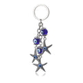 Nazar Turkish Blue Evil Eye  Starfish Key Bag Pendant Amulets Ornament Protection Lucky Gift