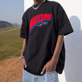 Custom Summer Mens Chenille Embroidered Tshirts Colorful Towel Embroidery Letters Cotton Unisex T-shirt Clothes T Shirt for Men
