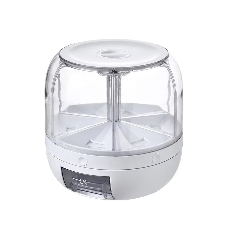 Factory Price Rice Dispenser Grain Storage Kitchen Rotating Food Grain Dispenser Cereal Storage Box Rice Container Dispenser