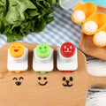 3D Cute Smiling Face Bento Rice Ball Mold Set Plastic Nori Punching Mold for Sushi Laver Seaweed Tool