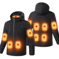 OEM Heated Jacket Waterproof Windproof Polyester Electric Heated Coat 4/9/11 Heating Zones Rechargeable Body Warmer Men Women