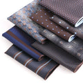 Wholesale Brown Color Silk Pocket Square for Men Floral Striped Handkerchief for Men Wedding