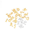 26Pcs 14mm Stainless Steel English Alphabet a Set of 26 Charms Pendants for DIY Necklace Findings Jewelry Wholesale