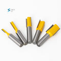 L-N280 1pc 8mm Shank Straight Trimming Router Bits Double Flutes Engraving Bit for Woodworking