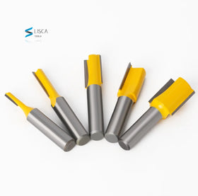 L-N280 1pc 8mm Shank Straight Trimming Router Bits Double Flutes Engraving Bit for Woodworking