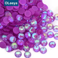 Oleeya Luminous Noctilucent Stones Color SS3-SS30 Crystal Non Hotfix Rhinestone Glass Flatback Strass Nail Art Decorations