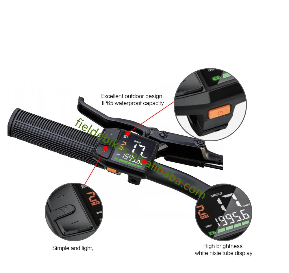 Electric Bike LCD Display DZ41 Bike Computers Durable Display Controller for Bafang Canbus and UART Version Motor