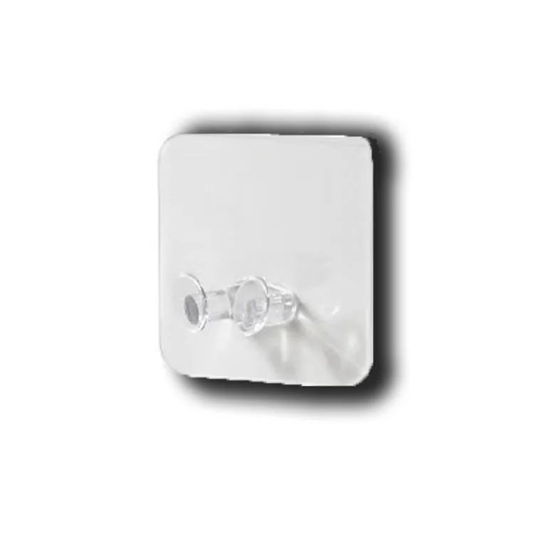 Creative PVC Transparent Plastic Hanger Bathroom Toothbrush Plug Holder Wall Mount Towel Hanger  Hook Self Adhesive Hooks