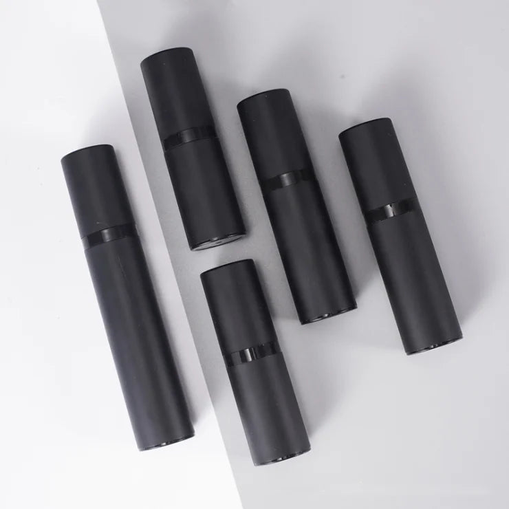 Empty Dark Cosmetic Container Packaging 15ml 30ml 50ml AS Black Plastic Pump Spray Airless Bottle