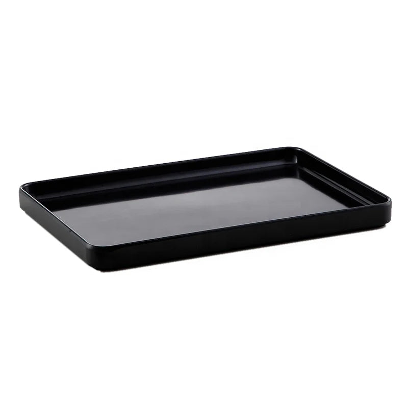 Wholesale Restaurant Safe Food Grade Durable Plastic Rectangle Melamine Serving Tray