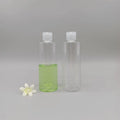 Transparent Custom Logo Flat Shoulder Shape 200ml Bottles With Disc Cap