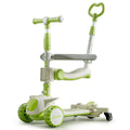 Adjustable Height Handlebars and Removable Seat Scooter Kids Flashing 3 Wheels Lights Kids' Scooter for Children Girls Boys Toys