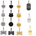 Customized Cute DIY Personalized Gift Stainless Steel Metal Gold Blank Pet ID Number Dog Name Tag for Dog Pet