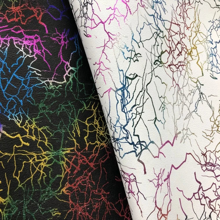 Wholesale New Design Rainbow Coral Stripe Microfiber Leather Waterproof Gifts Bag Luggage Home Textile Material