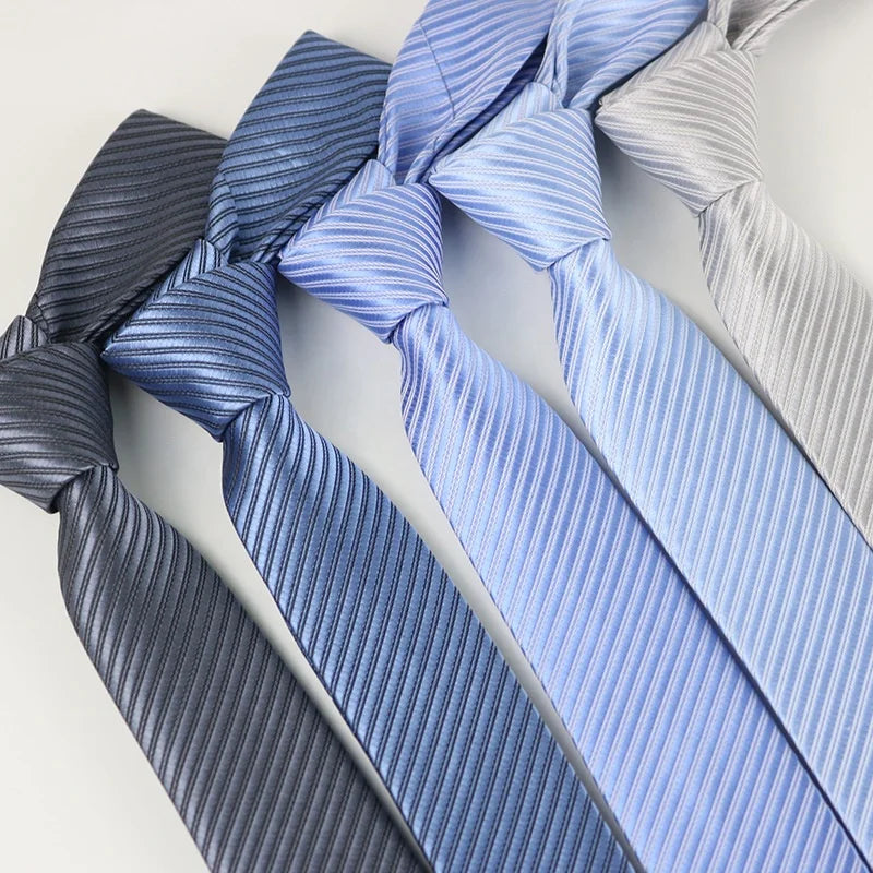 Hot Selling Wholesale Polyester Pinstripes Grey Suppliers Neckties Solid Color Plain Ties for Men