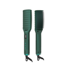 Ionic PTC Hair Straightener Comb LCD Display Titanium Flat Iron Brush Household & Hotel Use 1 Year Electric Warranty