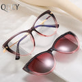 Fashion Polarized Sunglasses  clip on Glasses Women Unisex Magnetic Blue Light Blocking Glasses Frame Retro Clip on Sunglasses