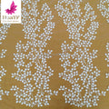 HY3020-1 New Design Leaf Shape Tulle Sequins Lace Beaded Fabrics With Pearls for Women Wedding Dress