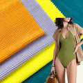 Wholesale Custom Knitting Jacquard Fabric Nylon Spandex Seersucker Fabric for Swimwear Bikini Clothing